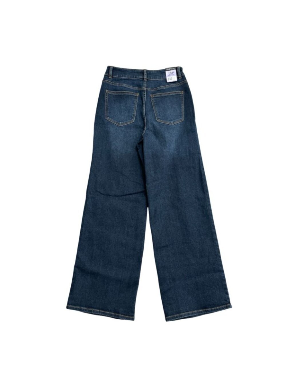 NWT Well Worn Women's 4/27 Wide Leg High Rise Dark Blue Jeans B0733 - Picture 4 of 12